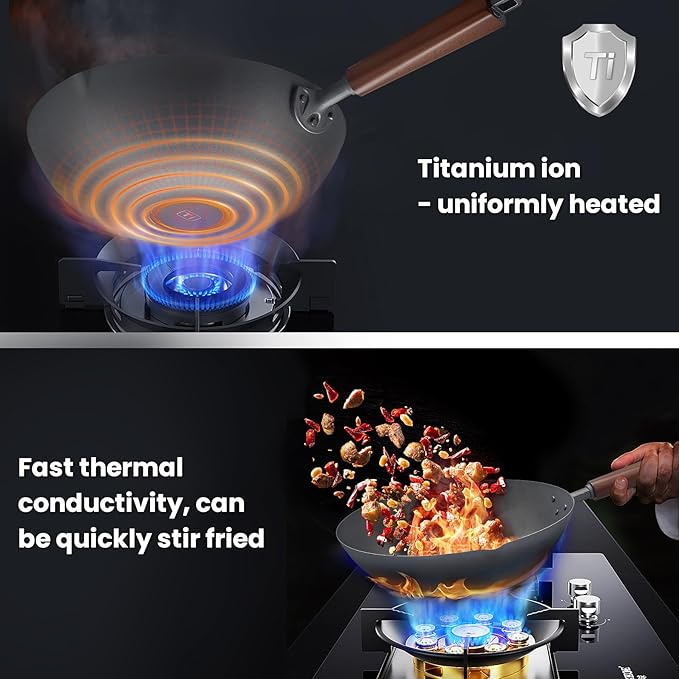 Pure Titanium Wok Detail 3