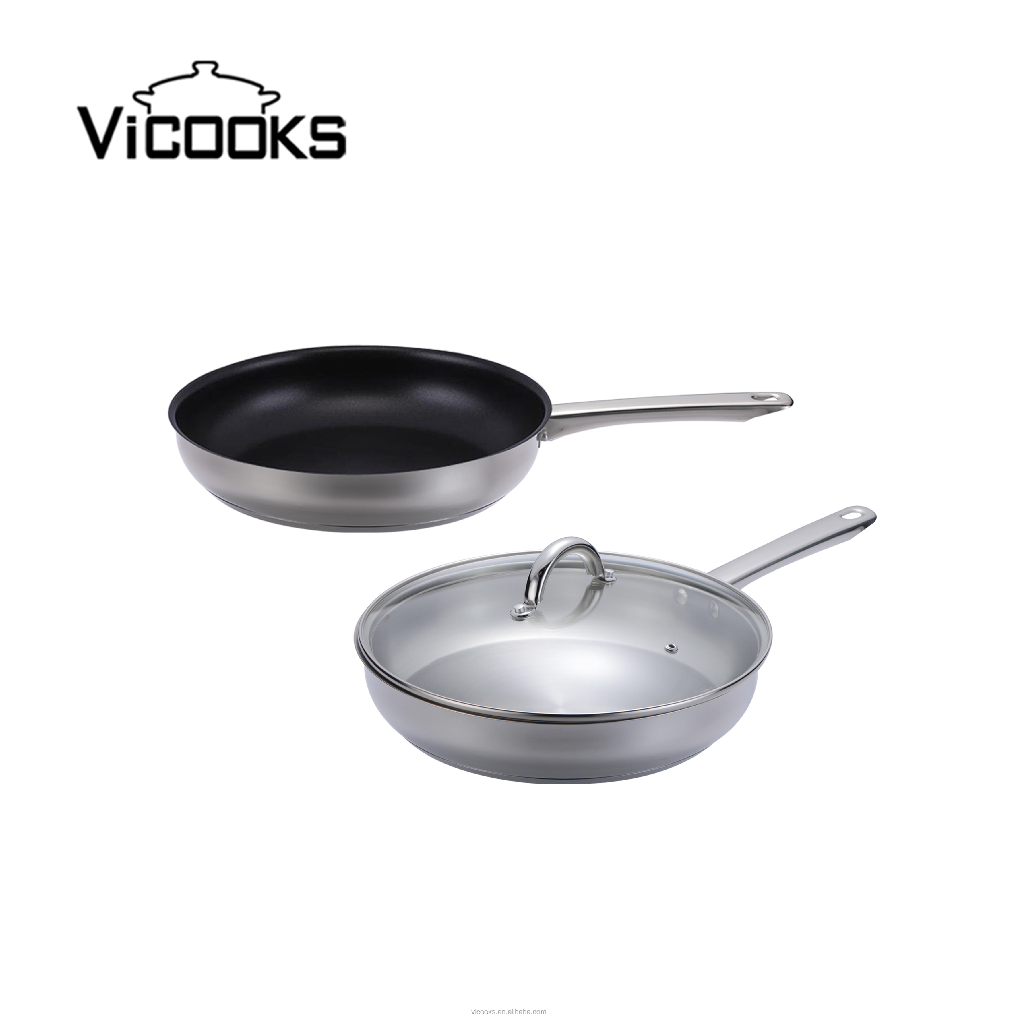 Stainless Steel Nonstick Cookware Set | Induction Compatible | Even Heat for Perfect Cooking