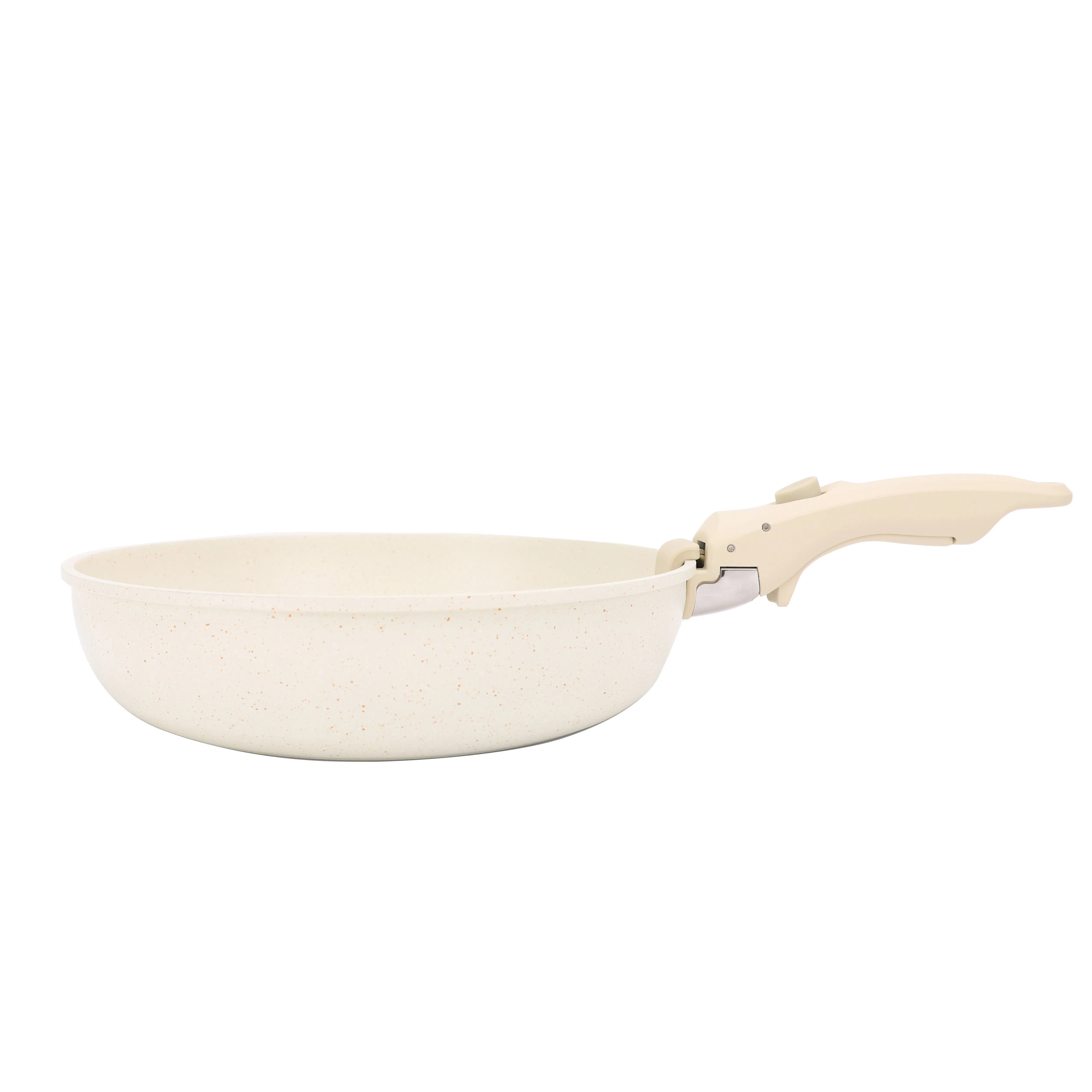 Factory Price 5PCS Detachable Handle Cooking Soup Pots Frying Pan Set Ceramic Nonstick Aluminum Non Stick Cookware Set