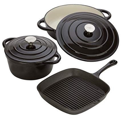 Wholesale Red Colour Cast Iron Cooking Set Enamel Cast Iron Pot Casserole Non Stick Cookware Sets