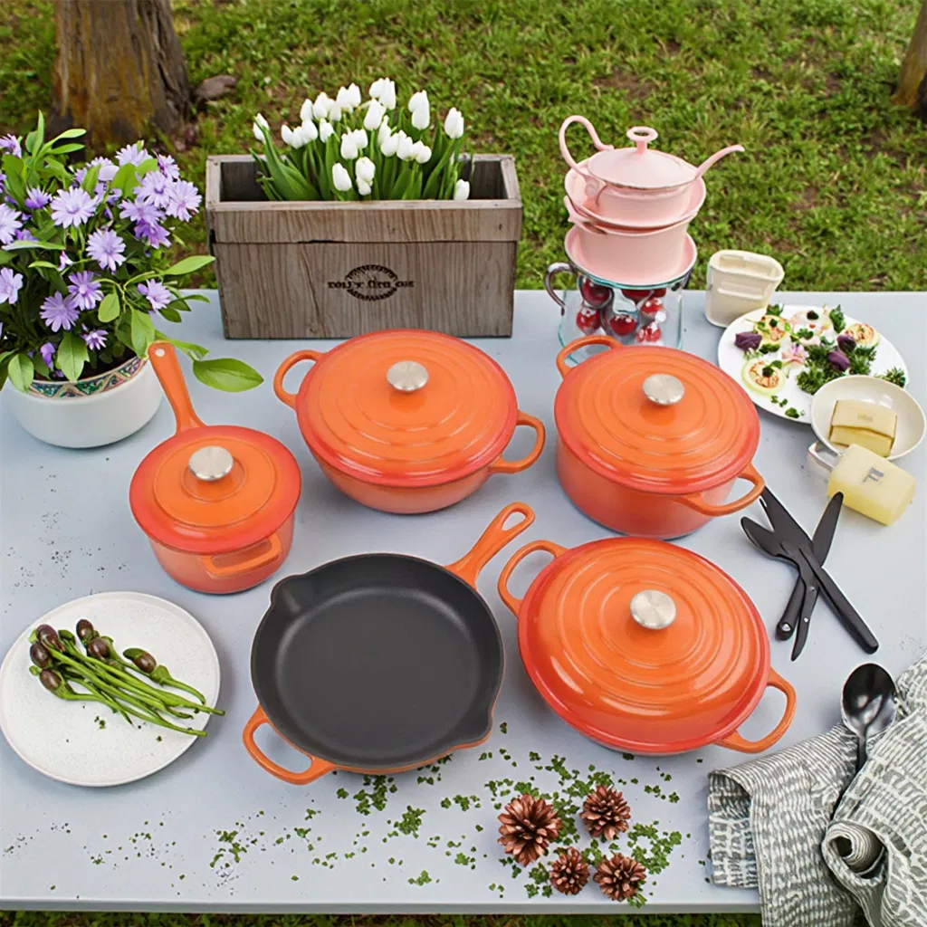 Enameled Cast Iron Dutch Oven Set