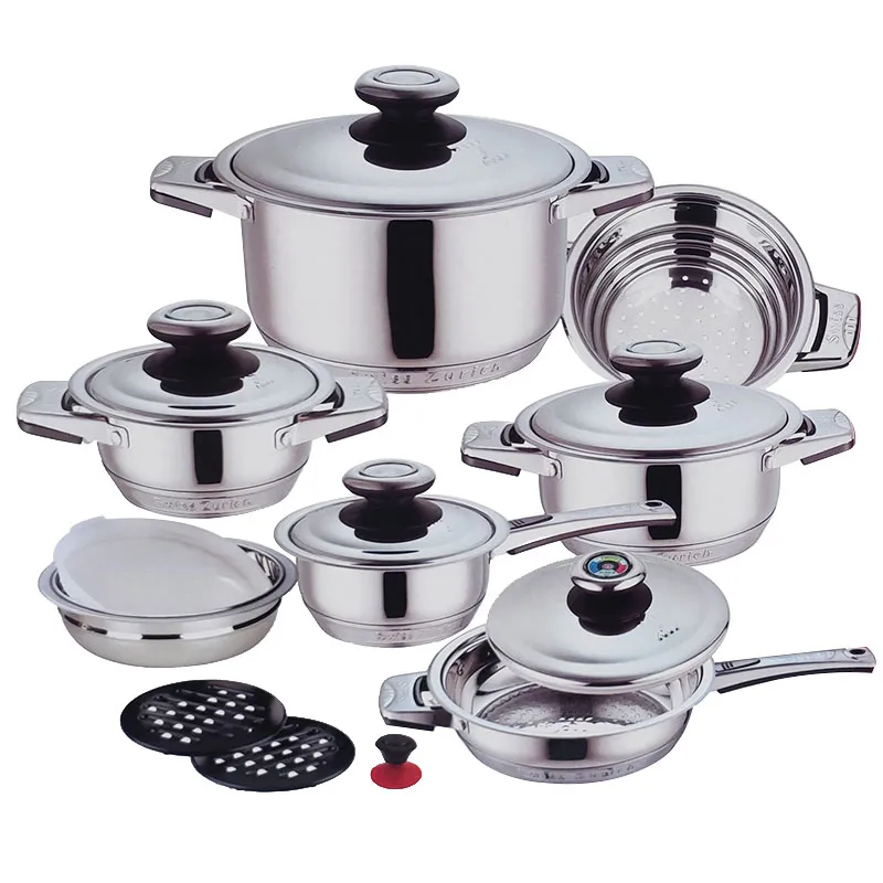 16pcs Stainless Steel Cookware Set