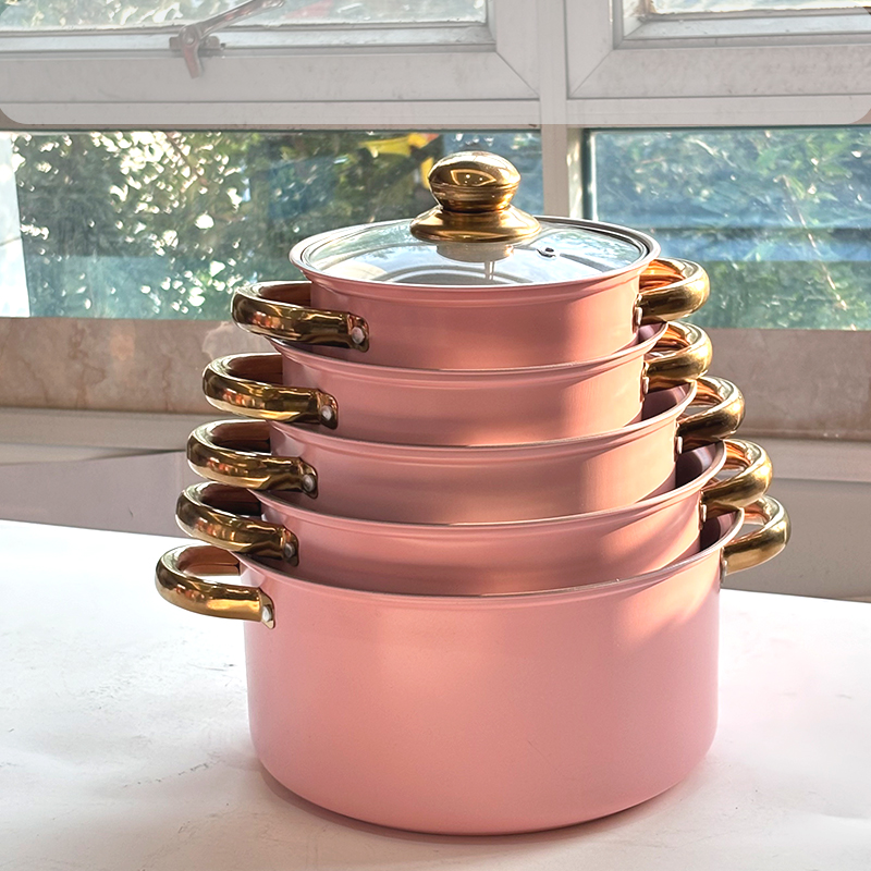 Wholesale Cookware Set Stock Pot 10pcs Stainless Steel Cooking Pot Ollas De Cocina Sets of Pots Kitchenware Induction Casseroles