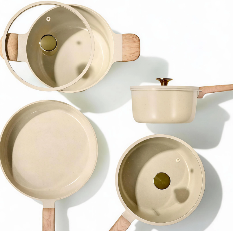 22Pcs Ceramic Cookware Set with Bakelite Hand Grip Non-Stick Non-Toxic PFAS/PFOA Free