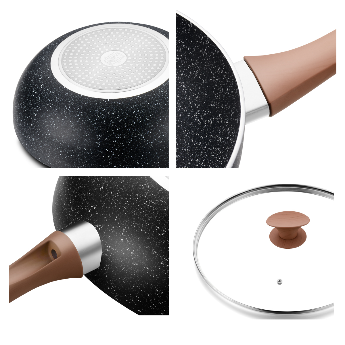 Top Quality Non Stick Diameter Wok for Stir-frying Many Diameters Available for Gas and Induction Stoves