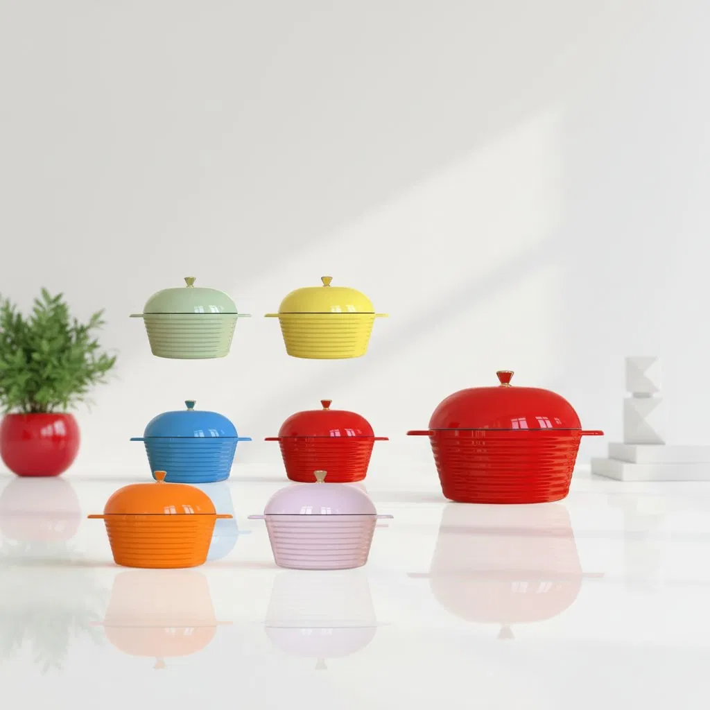 Colorful Anti-Rust Enamel Cast Iron Cookware Easy Clean Household Kitchen Cooking Ware