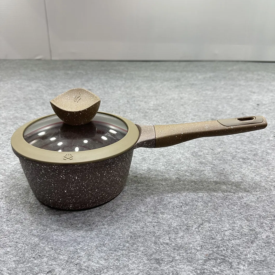 Hot Sale Aluminum Wok Non-Stick Saucepan Marble Granite Cooking Casserole Steamer Cookware