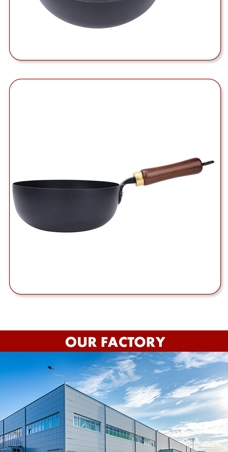 Wok Pan Hammered Wok Fish Scale Texture Stir Fry Pan Scratch Resistant Fast Heating Cookware for Gas and Induction