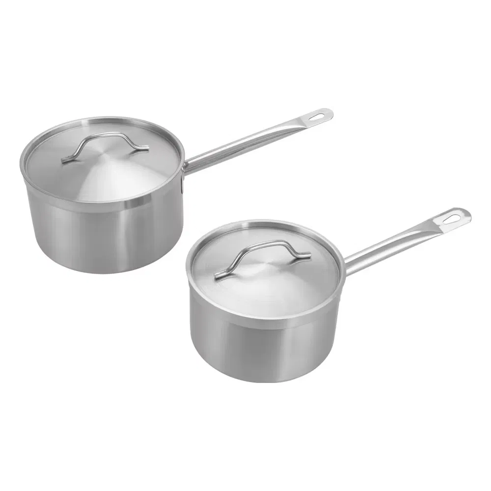 Multipurpose Stainless Steel Sauce Pan with Lid Cooking Induction Pot for Restaurant Kitchen Milk Pot Cookware