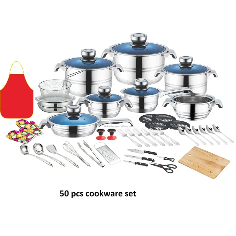 50pcs Stainless Steel Cookware