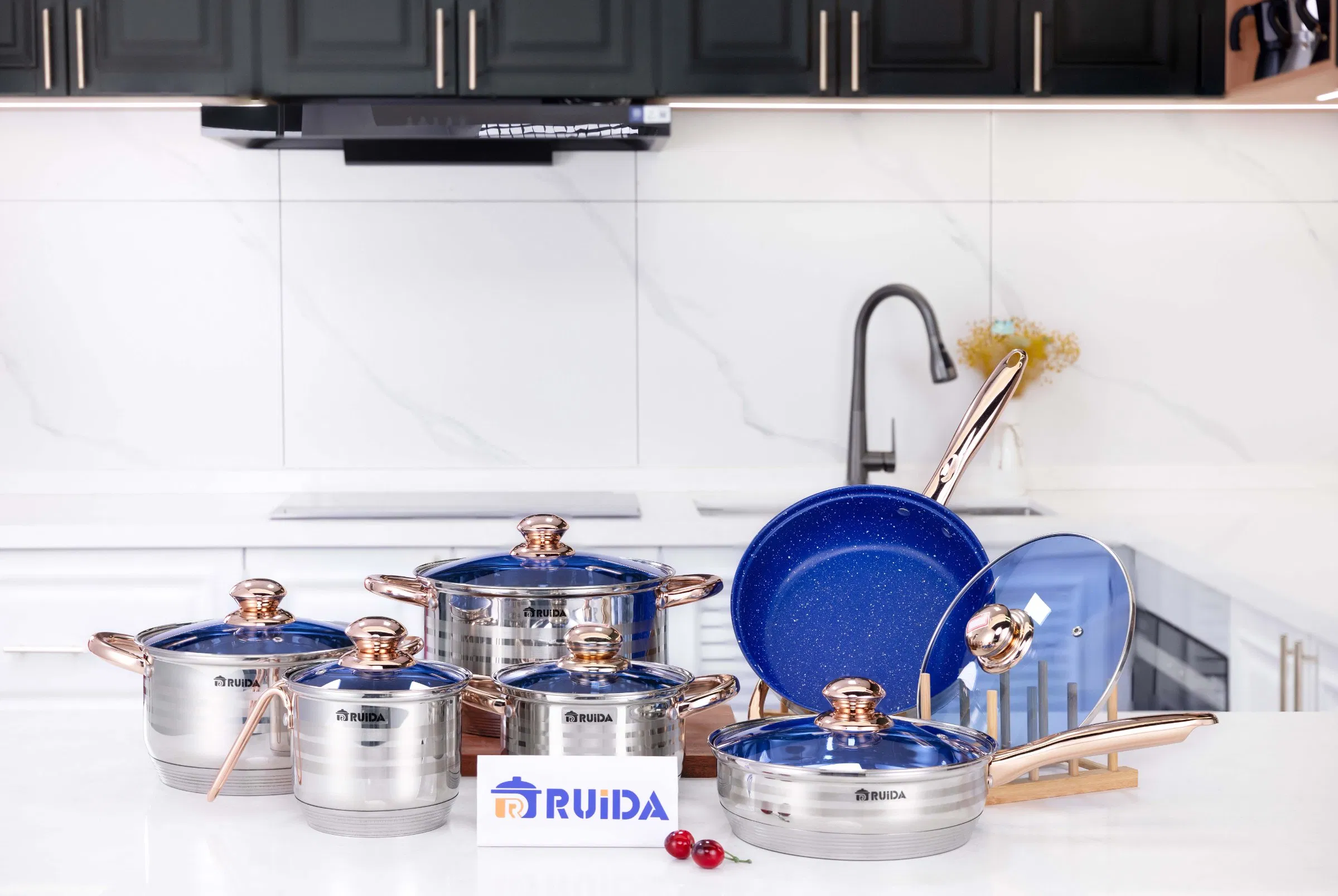 Factory Direct Supplier Kitchen 9PCS Stainless Steel Cookware Kitchen Ware with Restaurant