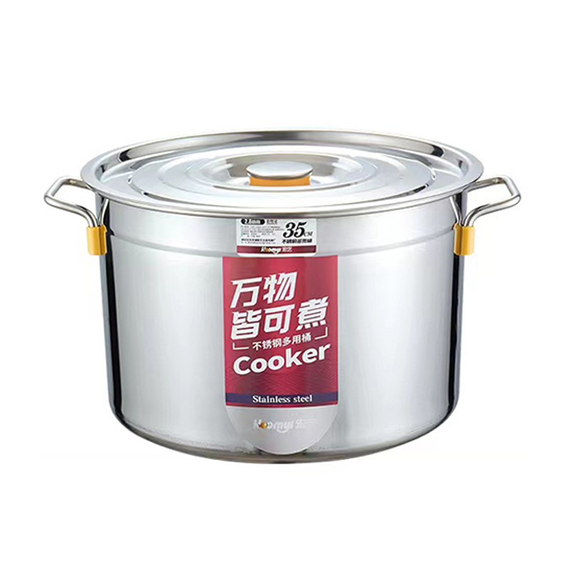 Hot Sale Stainless Steel Heavy Duty Cooking Pot Large Capacity Bouillon and Soup Pots Tall Cooking Pot Soup Bucket