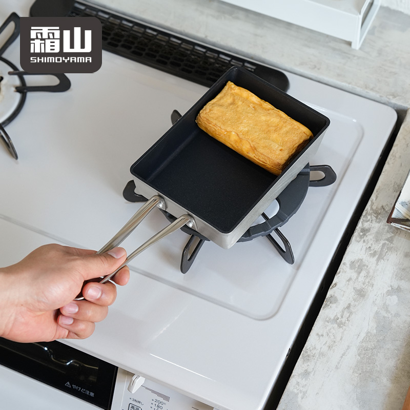 SHIMOYAMA Rectangle Omelette Pan For Sweet Egg Omelet Japanese Healthy Aka Tamagoyaki Cookware Set