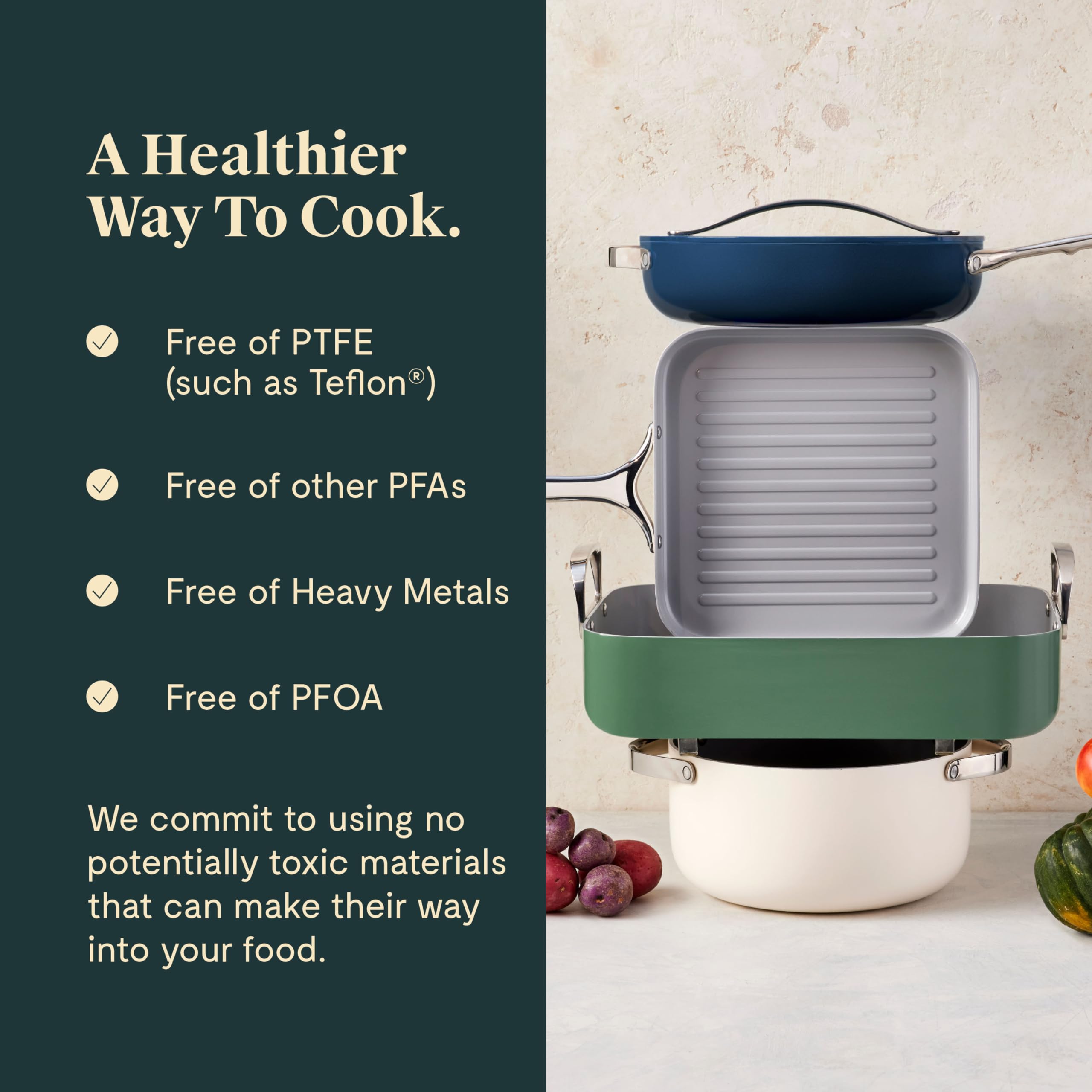 Factory High Quality Versatile Non-Stick Ceramic Coated Pans Pots and Pans Cookware Set Cooking Pan Set