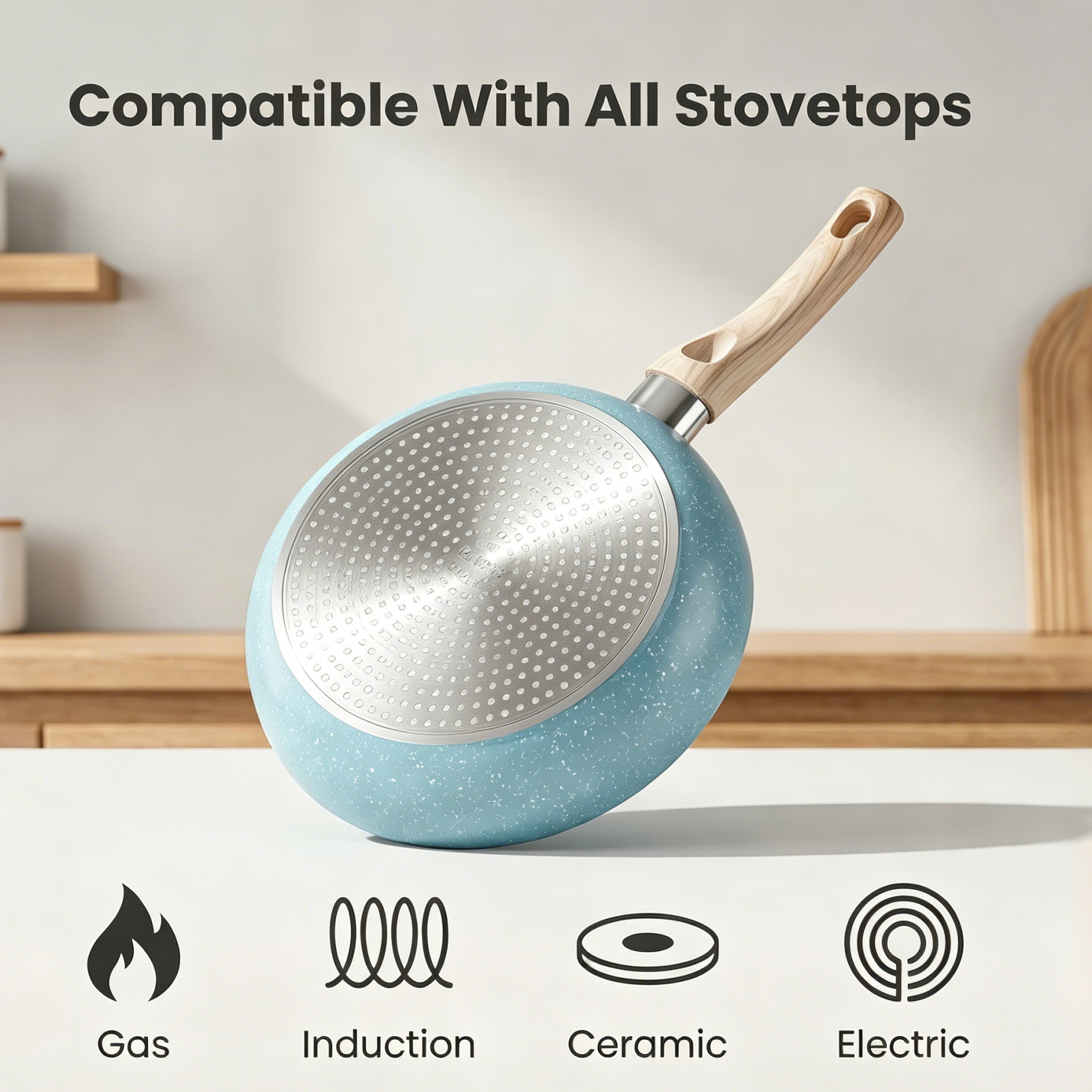 Luxury Classic Aluminum Cookware Set Non-Stick Marble Coating Frying Pan Casserole Pots Large Cooking Pot Set