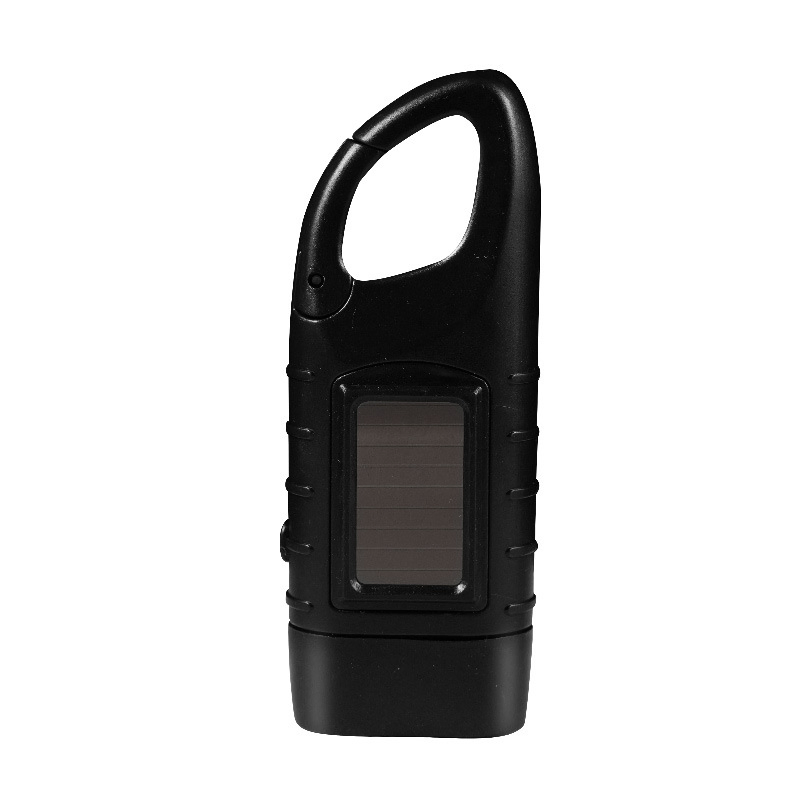 Cheap Outdoor Solar-Powered LED Flashlight with Hand-Crank Charging System