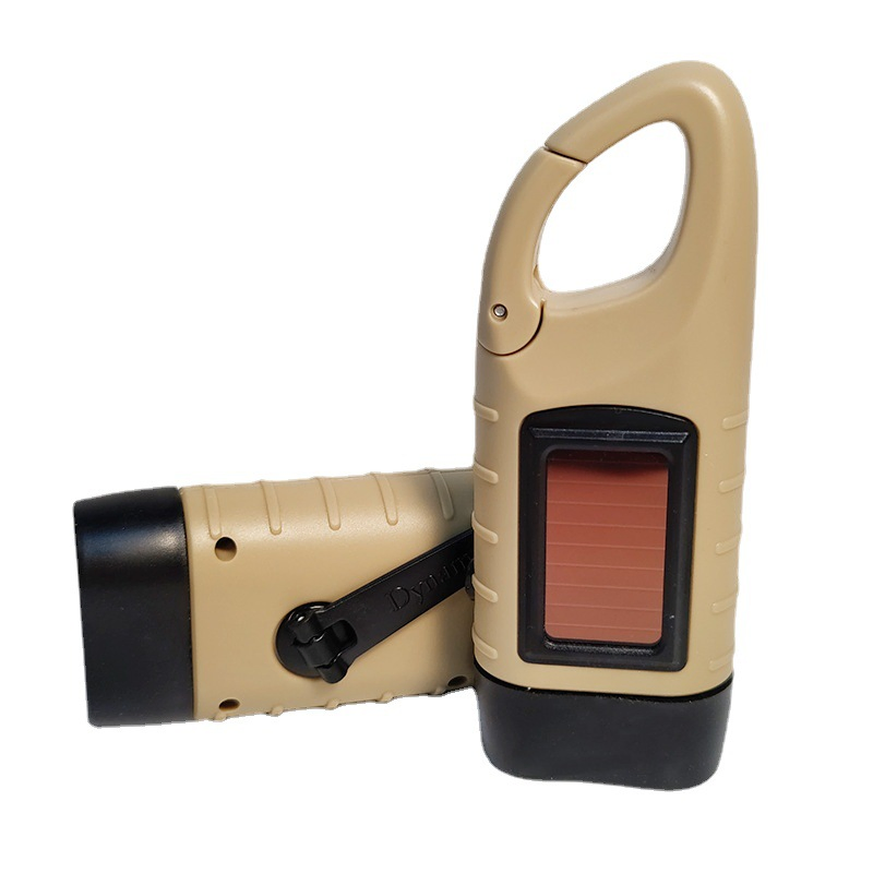 China Hand Crank Solar Powered Rechargeable Ipx6 Waterproof LED Emergency Solar Flashlight