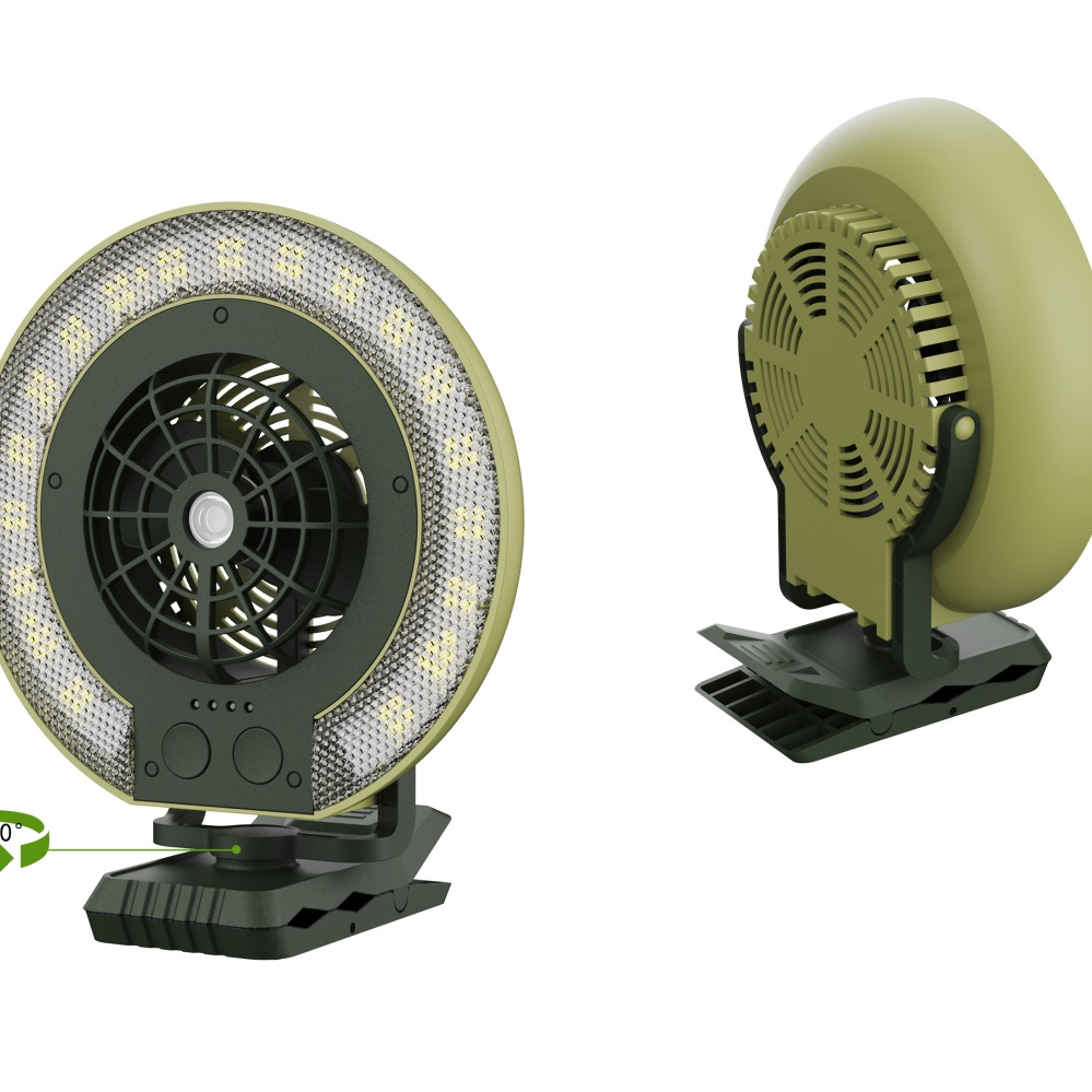 4500 6000mAh Battery Table Cordless Outdoor Fan USB 3 Speeds Desk Fan Rechargeable Portable LED Camping Light