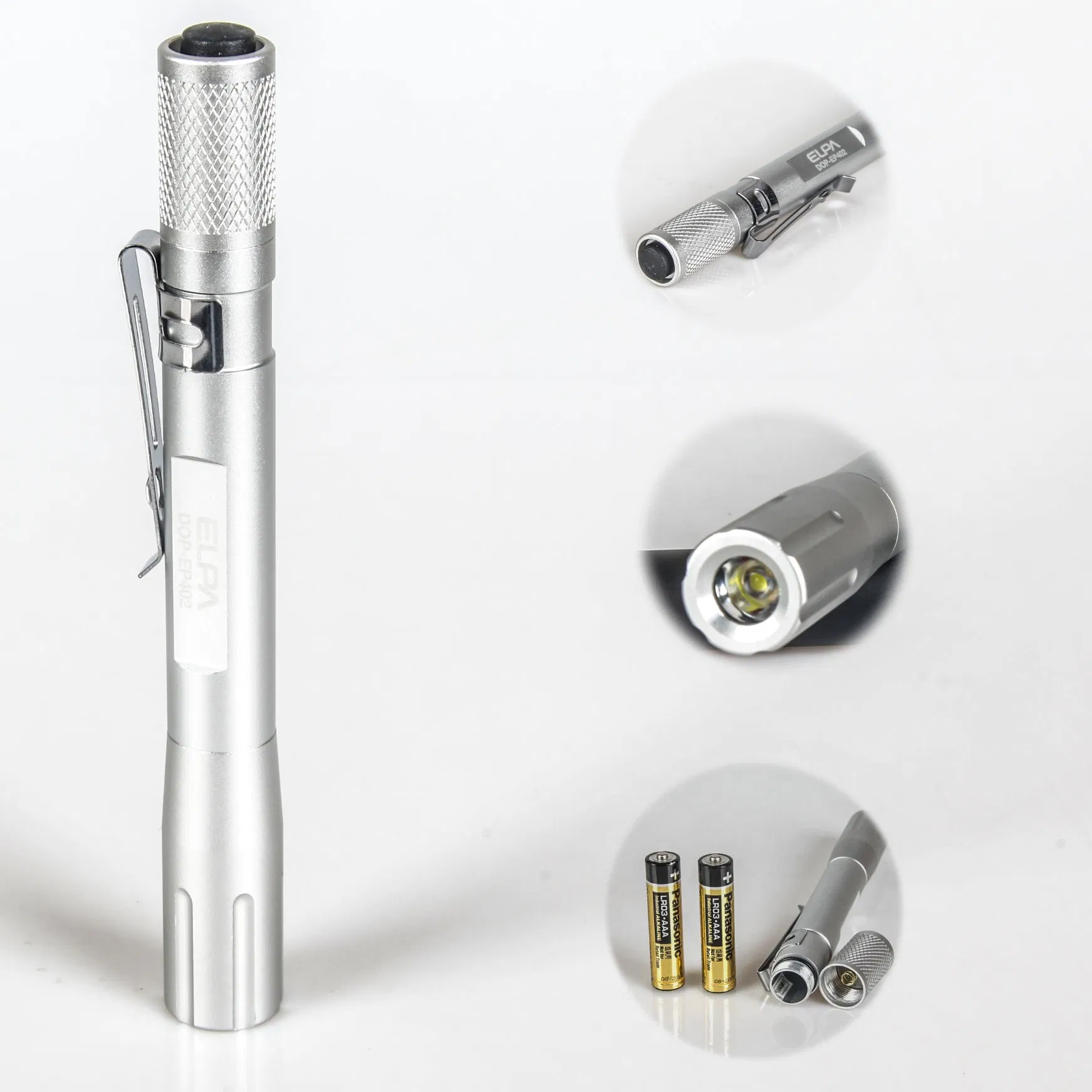 Yichen 130 Lumen AAA Battery Operated Aluminum LED Pen Flashlight