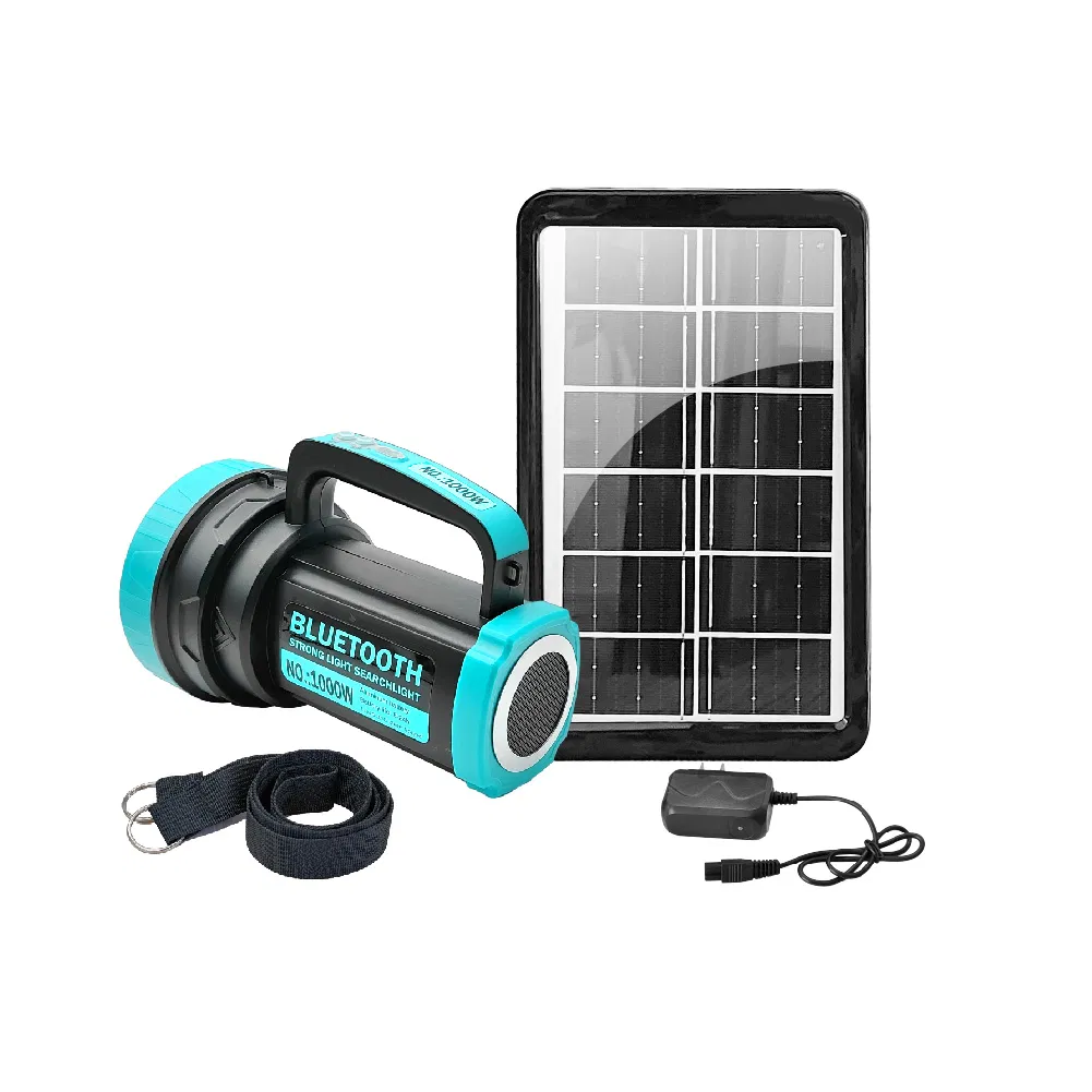 Enjoy The Music and Dance, off-Grid Emergency Solar Powered Rechargeable Flashlight with Built-in Bluetooth Speaker