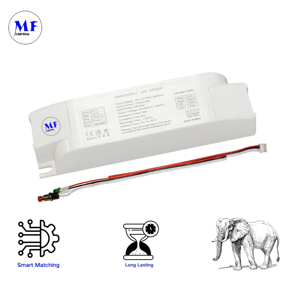 Factory Price LED Emergency Lighting Kit Driver Power Supply Battery Ballast for Triproof Light Ceiling Light Highbay Light in School Shopping Mall Airport