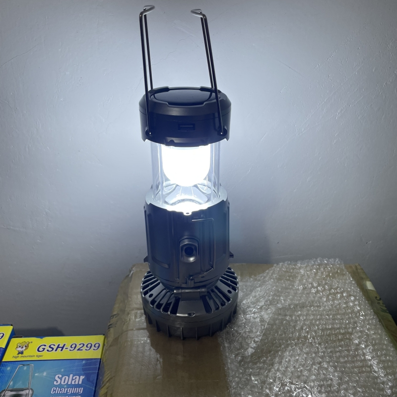 Rechargeable Solar Lights Flashlight with Power Bank for Power Outages Survival Gear Emergency Lighting Battery Operated Lamp