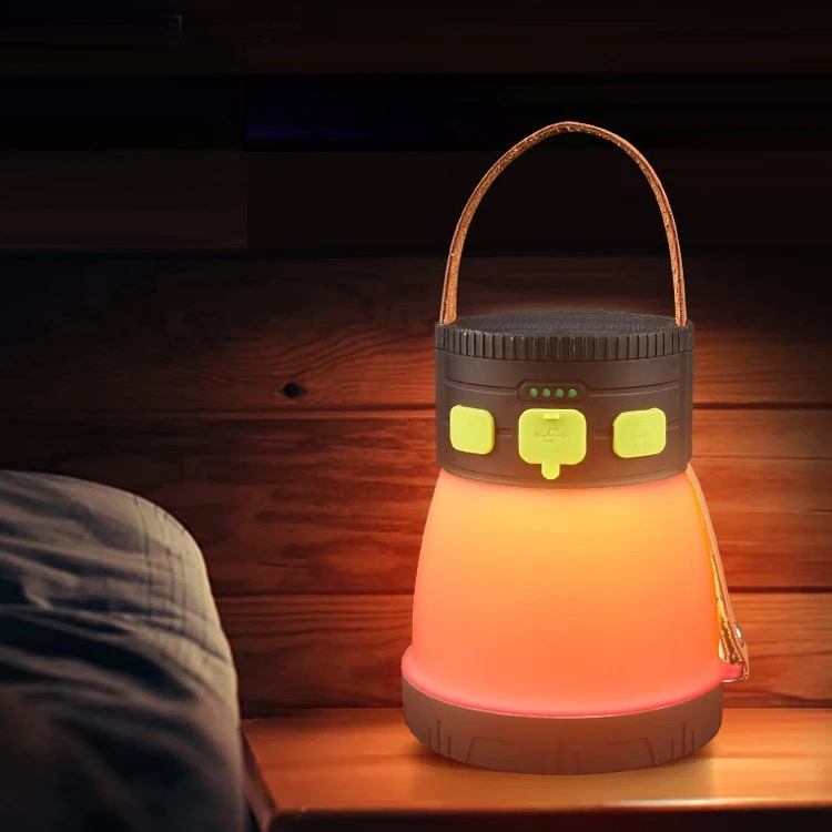 Handheld Camping Lantern Solar Powered Spotlight 1500 Lumens Sunlight Charging USB Rechargeable Super Bright LED Flashlight