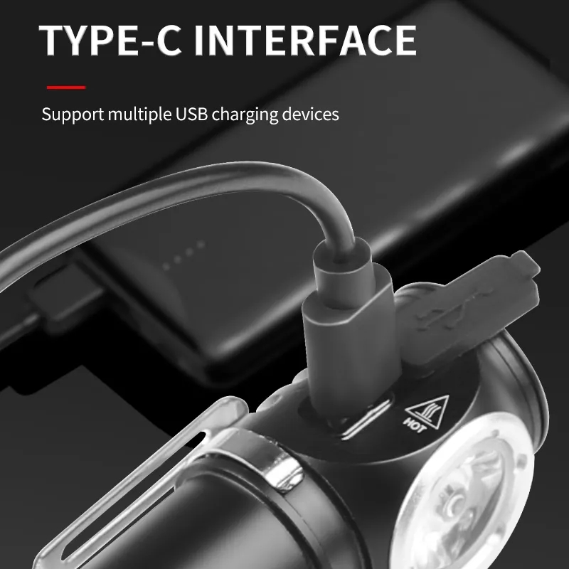 600lumens 200m 16340 Battery Super Bright LED Rechargeable Flashlight P8 Beads Tail Magnet Dual Purpose Work Light Headlamp