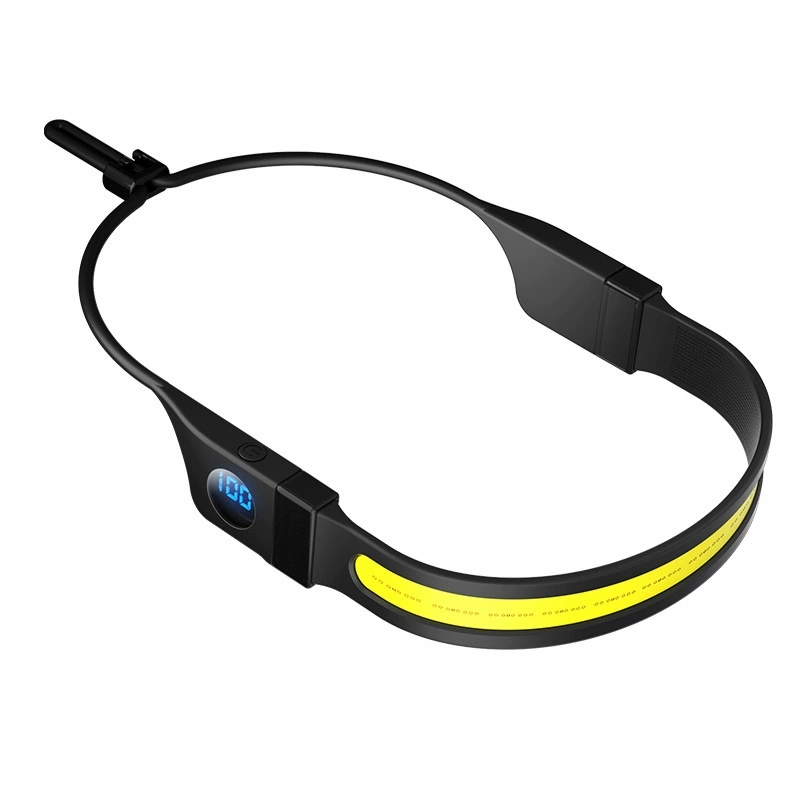 Red Flashing 450 Lumen Dual Color Rechargeable 5W COB Silica LED Headlamp with 3 Work Mode for Outdoor Camping Hiking