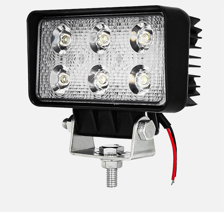 Car LED Worklight Spot Beam White Super Bright Driving Lights Car Vehicle 6 LEDs Headlamp for off-Road Truck Motorcycles