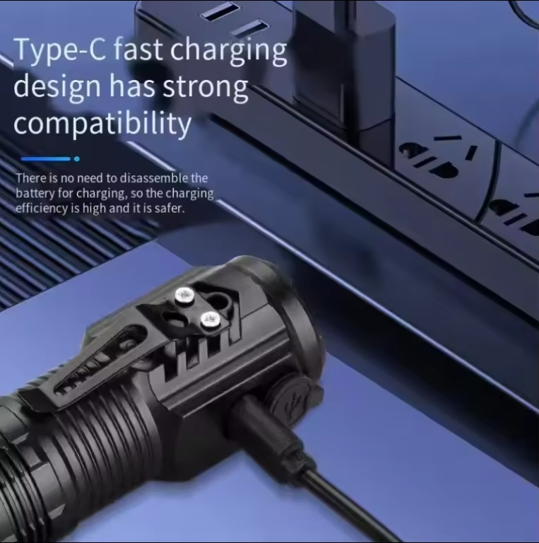 New Ultra Powerful 3 Core USB Rechargeable Torch Hand Lamp Lanterna Mini LED Flashlights with Magnet