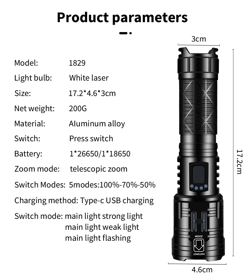 LED Flashlight Detail 2