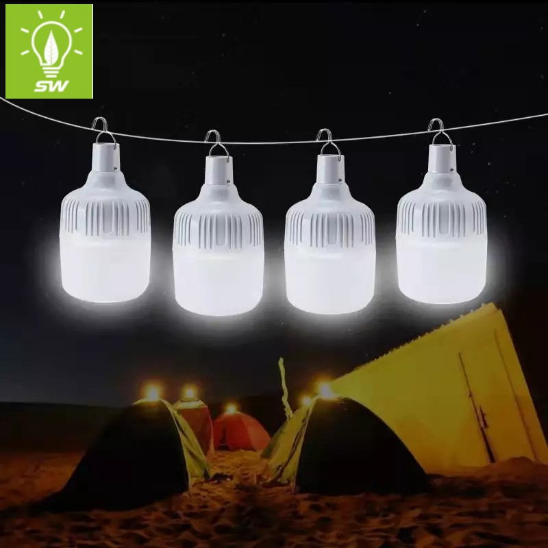 LED Rechargeable Lighting Battery High Power Outdoor Light Camping Lights Solar Portable Lamp Intelligent LED Emergency Bulb