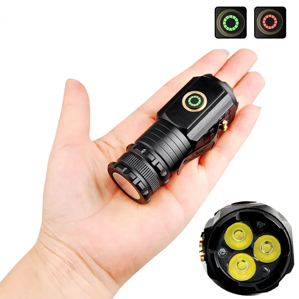 Super Bright USB Taschenlampe Linternas LED Alta Potencia Tactical EDC Powerful Magnet LED Rechargeable Small Mini Flashlight