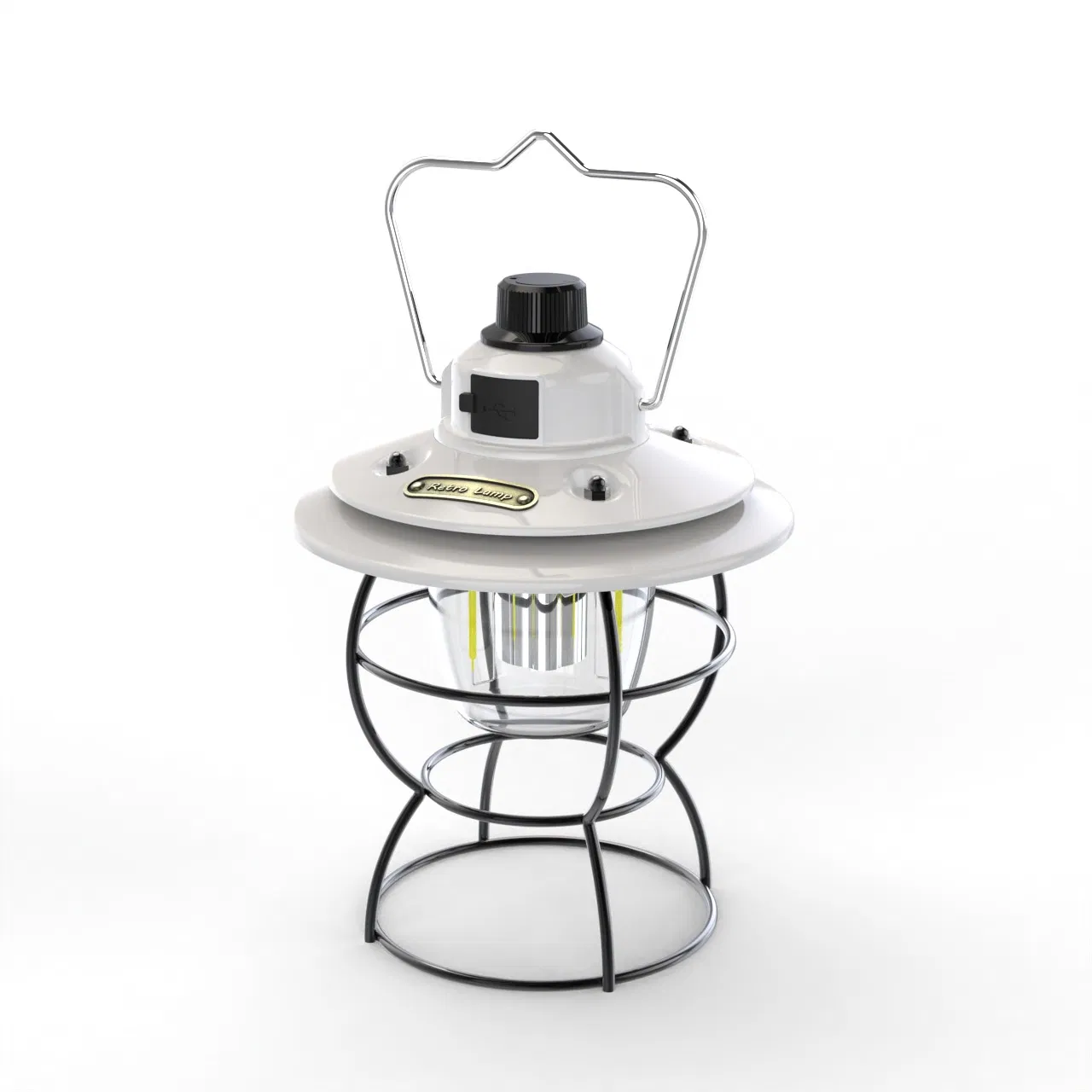 Portable Warm Light Tent Horse Lamp Multi-Functional Circuitry Design Rechargeable Retro Outdoor LED Lighting Camping Lantern