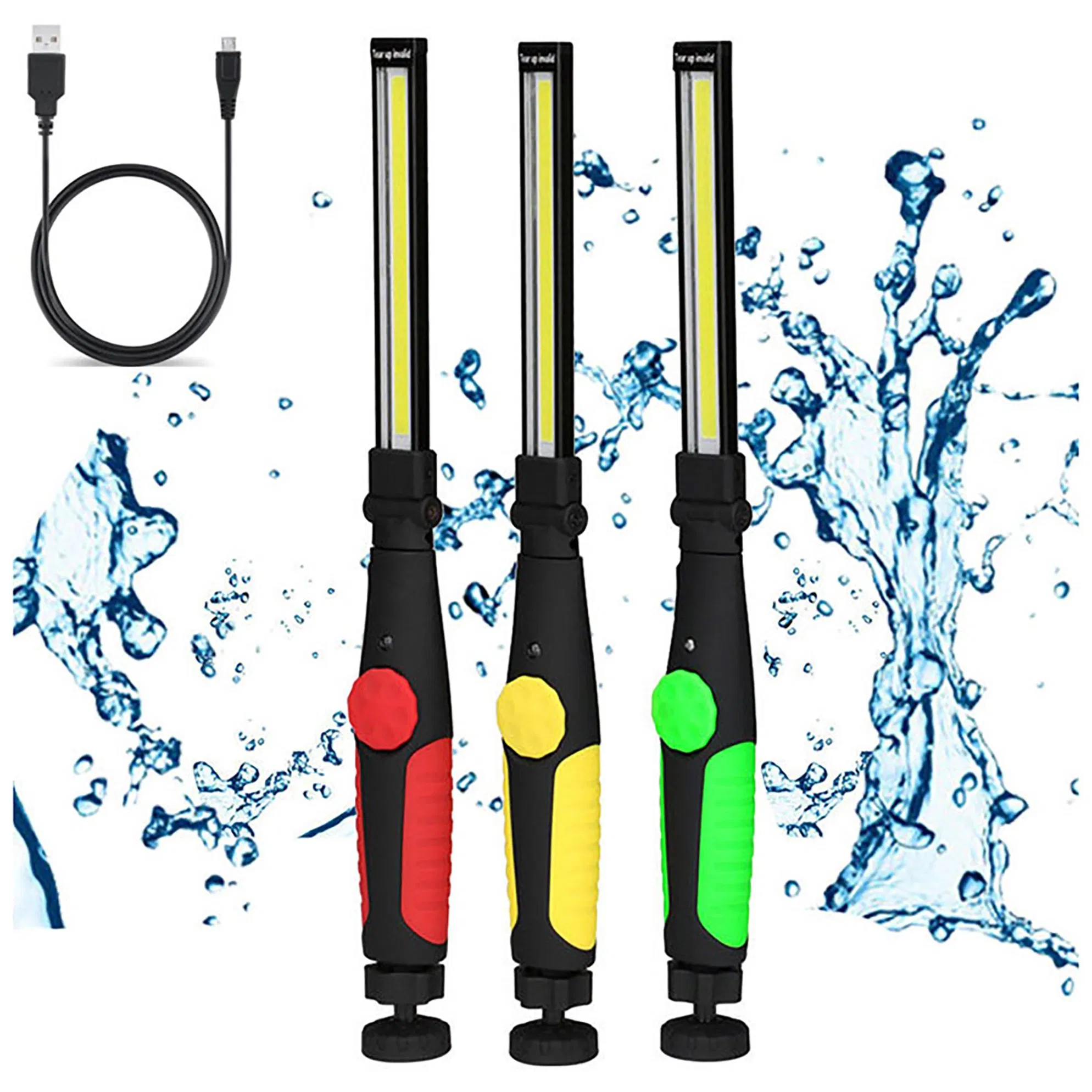 COB Rechargeable Adjustable LED Flashlight Emergency Lighting LED Work Lights