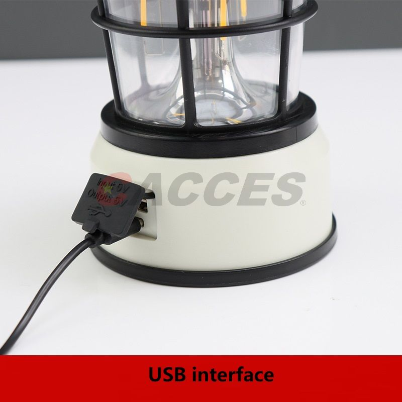 Popular Outdoor Camping Essentials Portable Atmosphere Lamp Rechargeable Adjustable Light Source Retro LED Lantern