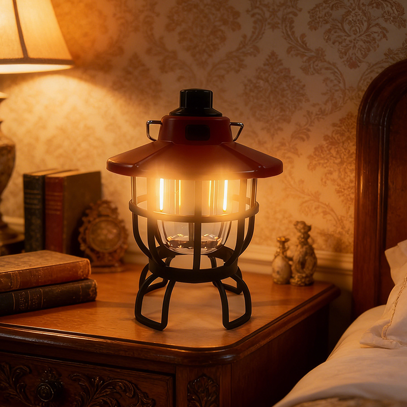 Vintage LED Camping Lantern for Camping, Hiking, Emergency &amp; Outdoor Decor