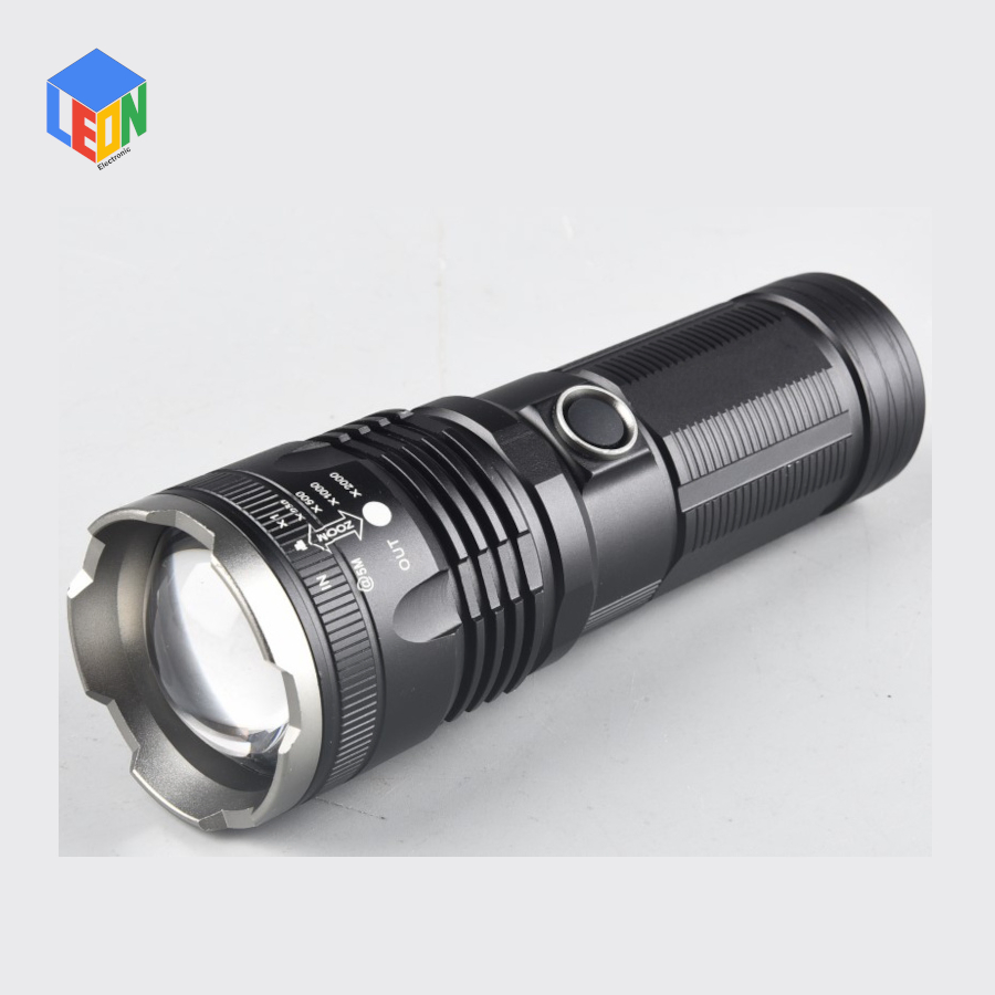 High Power Waterproof Recargeable White Laser LED Flashlight 20W 2000lm