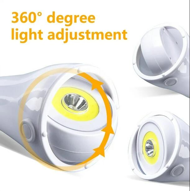 Portable Outdoor Camping Rechargeable LED Light COB Work Lamp with Flashlight