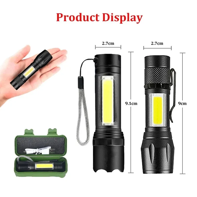 USB Rechargeable LED Flashlight