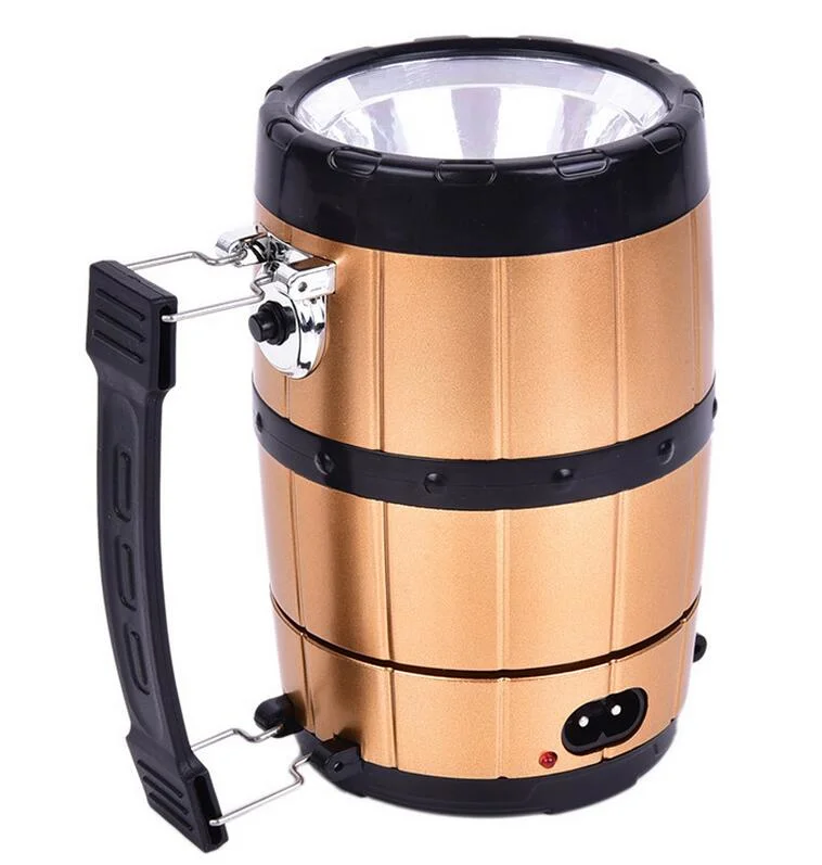 Solar-Powered Wine Barrel Flashlight