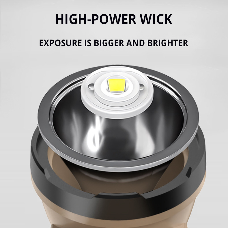 High Lumens ABS Plastic Body USB Rechargeable Solar Powered COB Camping Portable Lamp LED Torches Work Light Tactical Flashlight