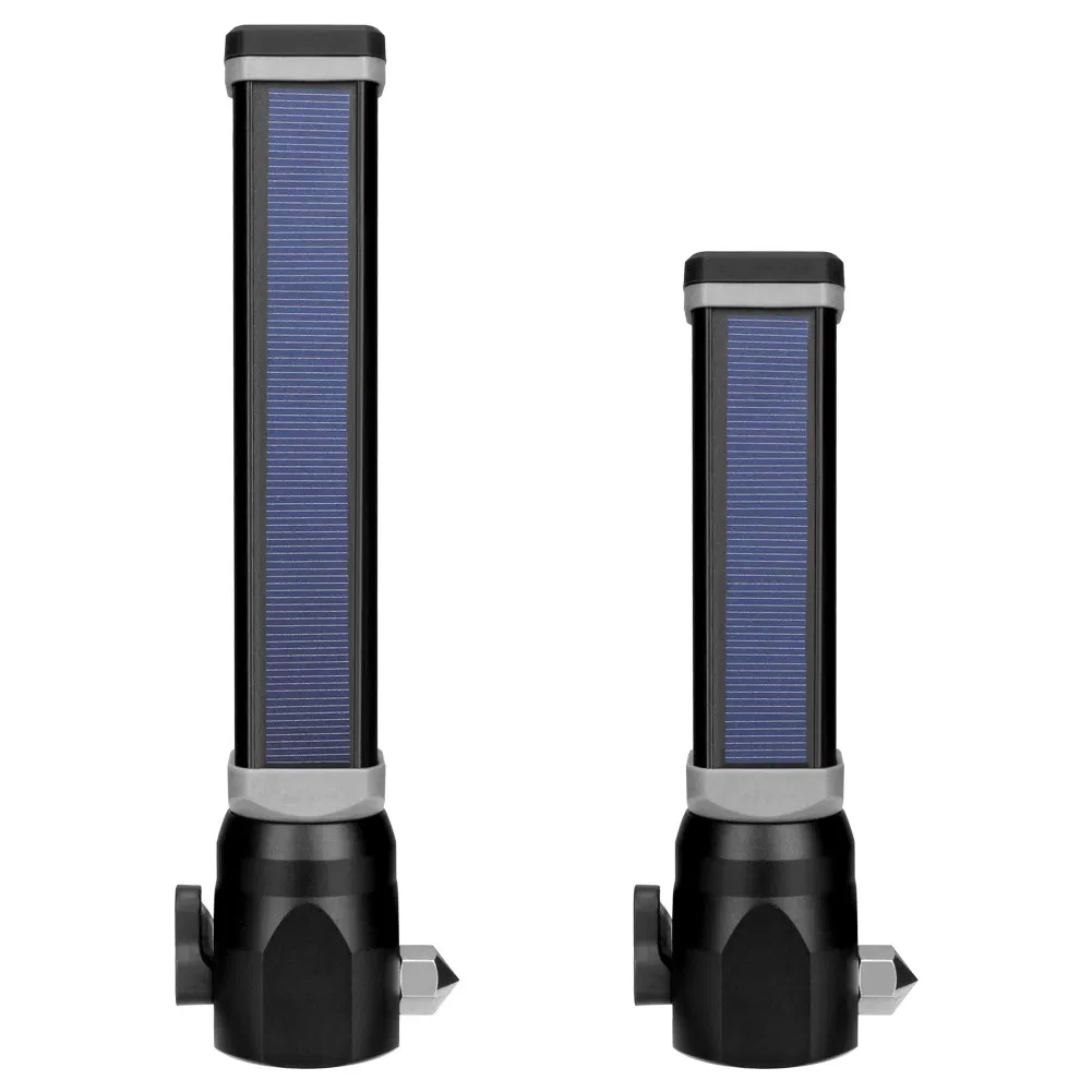 Multifunction Solar Powered Aluminum Torch Lamp 3W COB LED Torch Light 350 Lumen Rechargeable Emergency Camping LED Flashlight