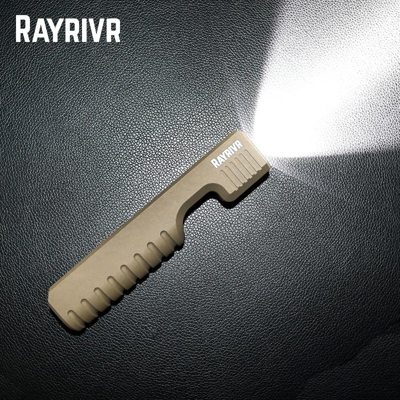 Rayrivr Mini Pocket Flashlight with Single/Double Press Mode 2200lm Waterproof LED Light with Strobe Mode Flashlight