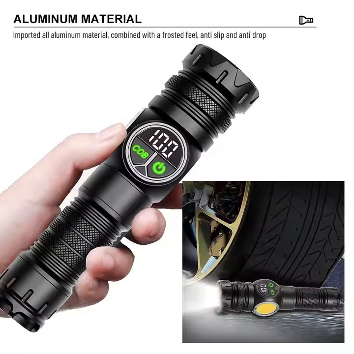High Quality New 3000 Lumens 1000m Range Dual Switch Light Source USB Rechargeable Zoom LED Flashlight