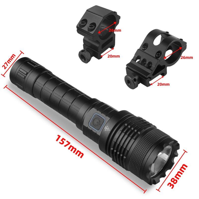 Helius Tactical High Lumens 5 Modes LED USB Rechargeable Flashlight