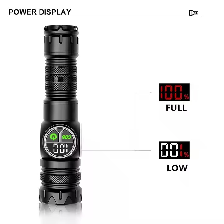 High Quality New 3000 Lumens 1000m Range Dual Switch Light Source USB Rechargeable Zoom LED Flashlight