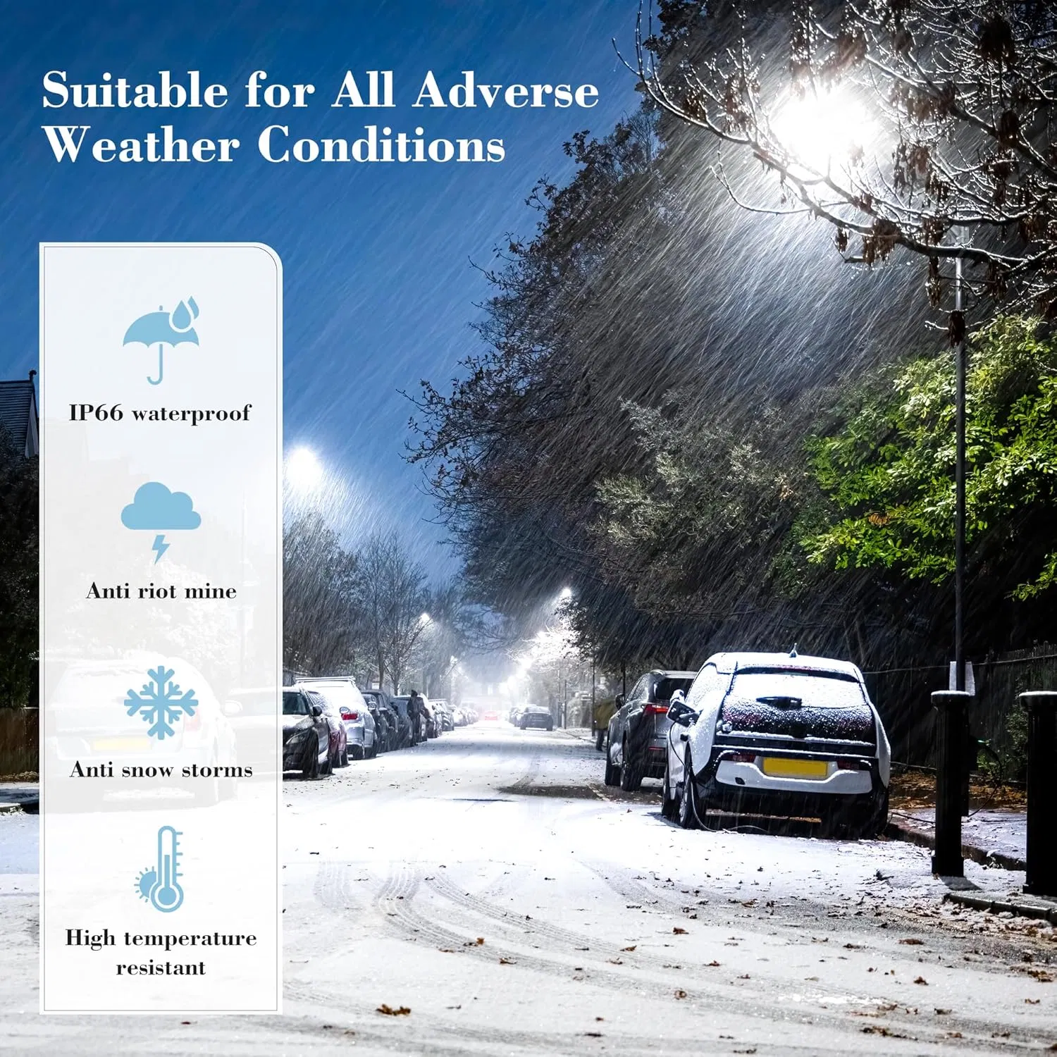 High Lumen 800W Solar All in One Street Light with ABS Lamp Body Solar LED Lighting Solar Powered LED Street Light with Motion Sensor for Yard Outside