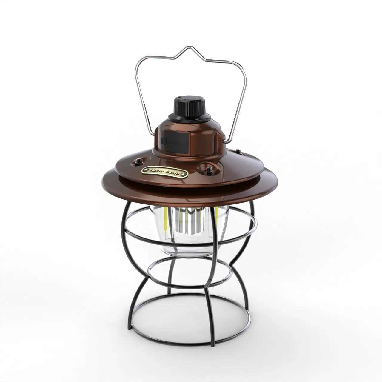 Portable Warm Light Tent Horse Lamp Multi-Functional Circuitry Design Rechargeable Retro Outdoor LED Lighting Camping Lantern